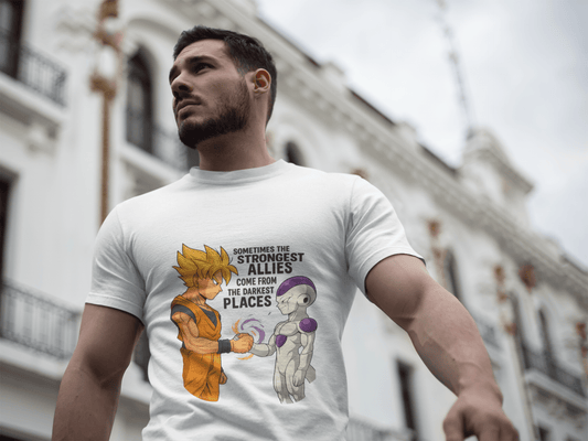 Unlikely Allies Tee – Goku x Frieza Brotherhood Moment - Anime Versus